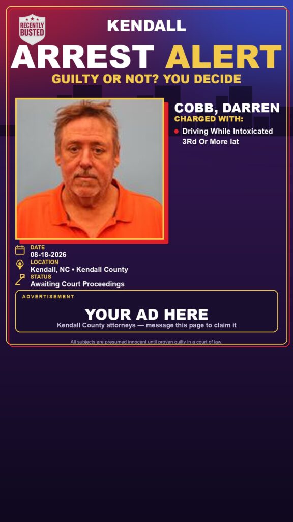 Arrest report — Cobb, Darren