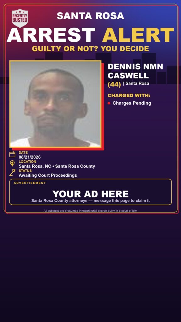 Arrest report - Dennis Nmn Caswell