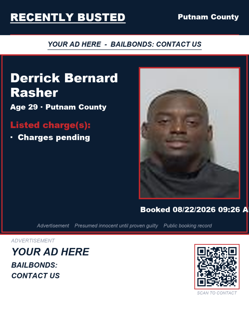 Arrest report - Derrick Bernard Rasher