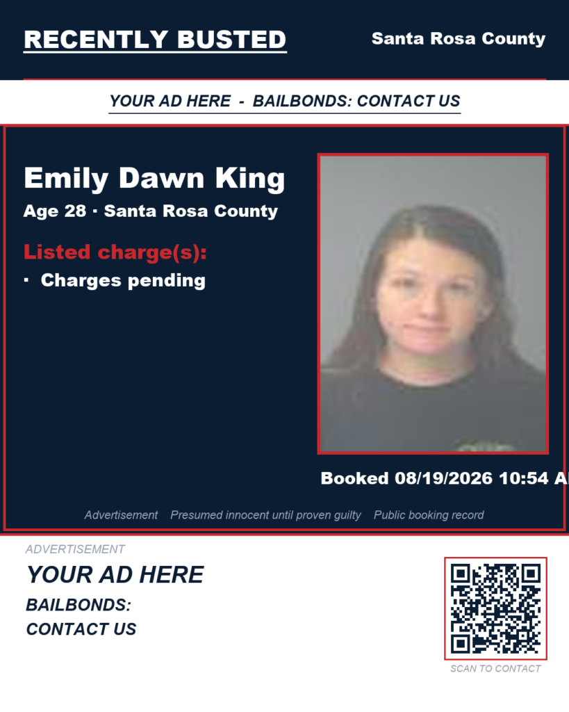 Arrest report — Emily Dawn King