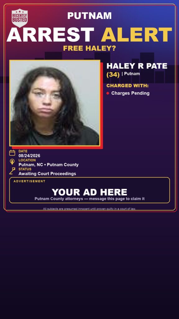 Arrest report - Haley R Pate