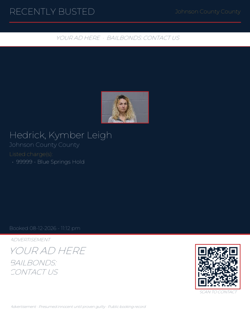 Arrest report — HEDRICK, KYMBER LEIGH