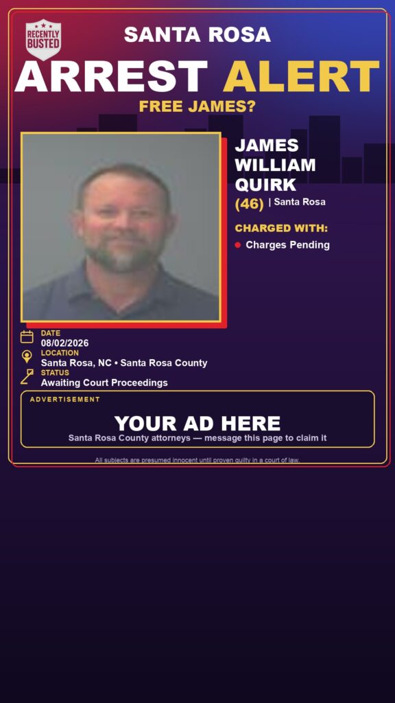 Arrest report - James William Quirk