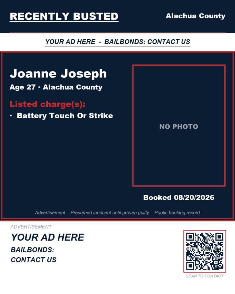Arrest report — Joanne Joseph
