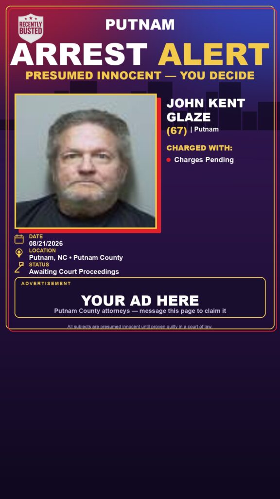 Arrest report - John Kent Glaze