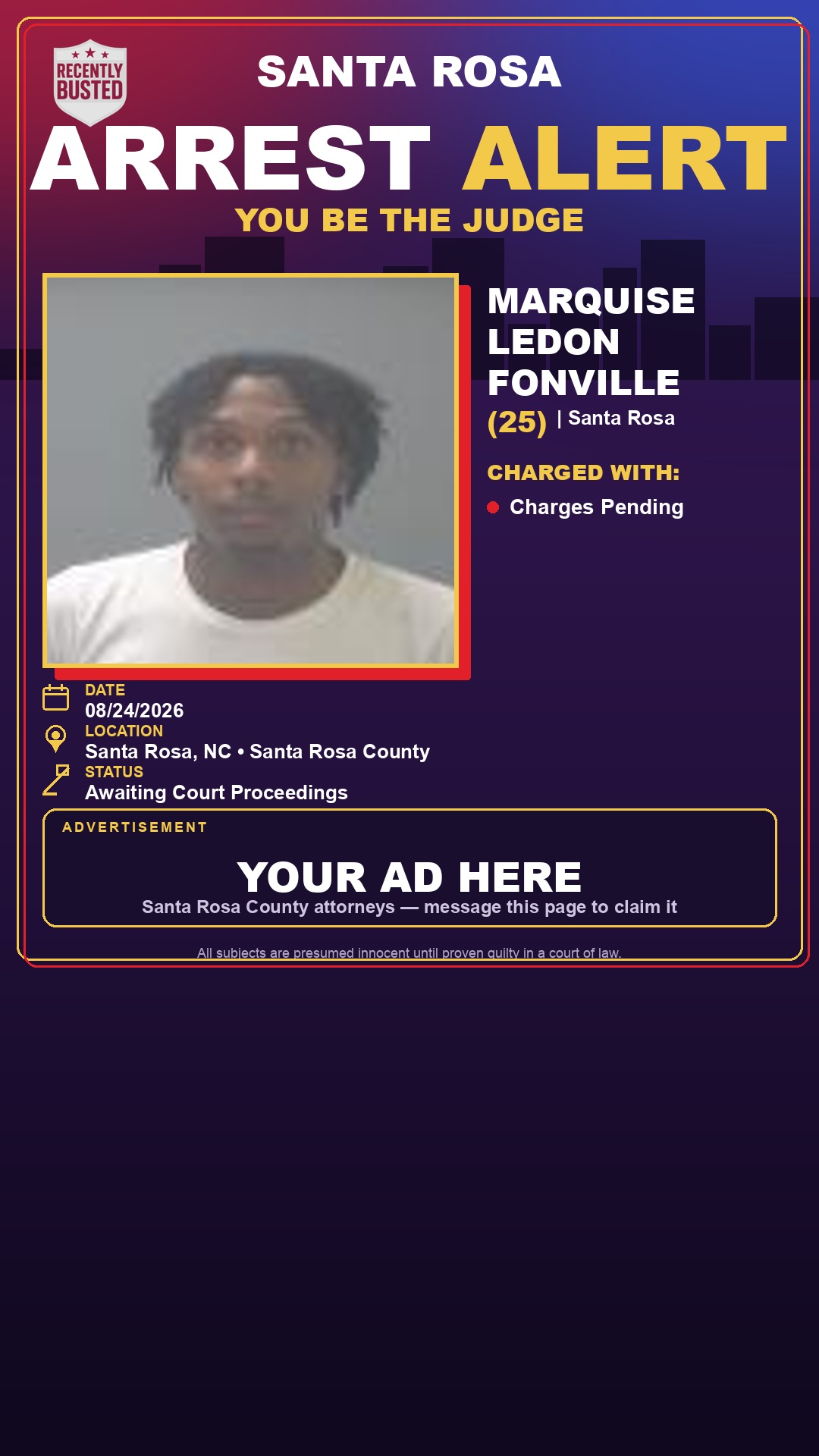 Arrest report - Marquise Ledon Fonville