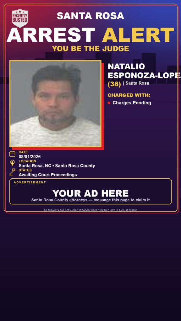 Arrest report - Natalio Esponoza-Lopez