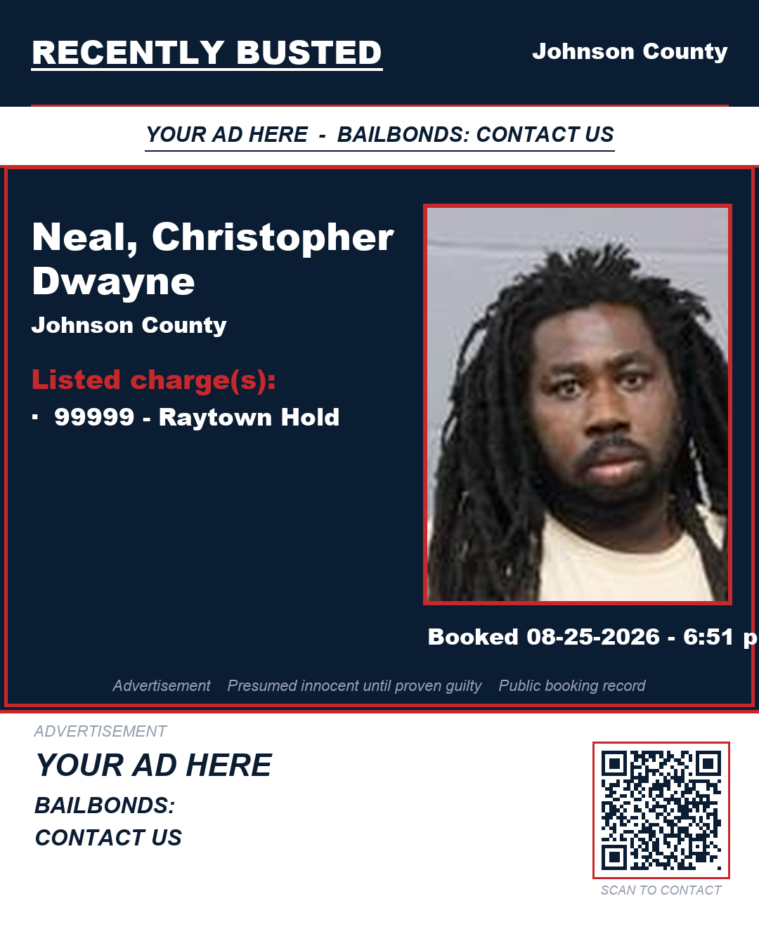Arrest report - NEAL, CHRISTOPHER DWAYNE