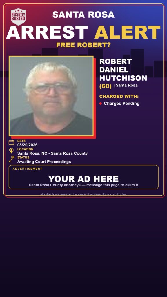 Arrest report — Robert Daniel Hutchison