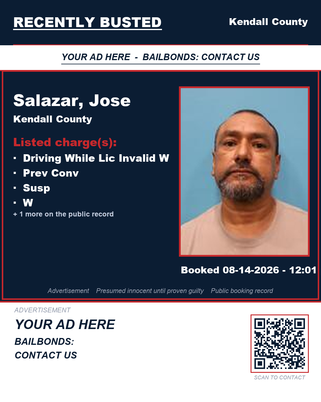 Arrest report - Salazar, Jose