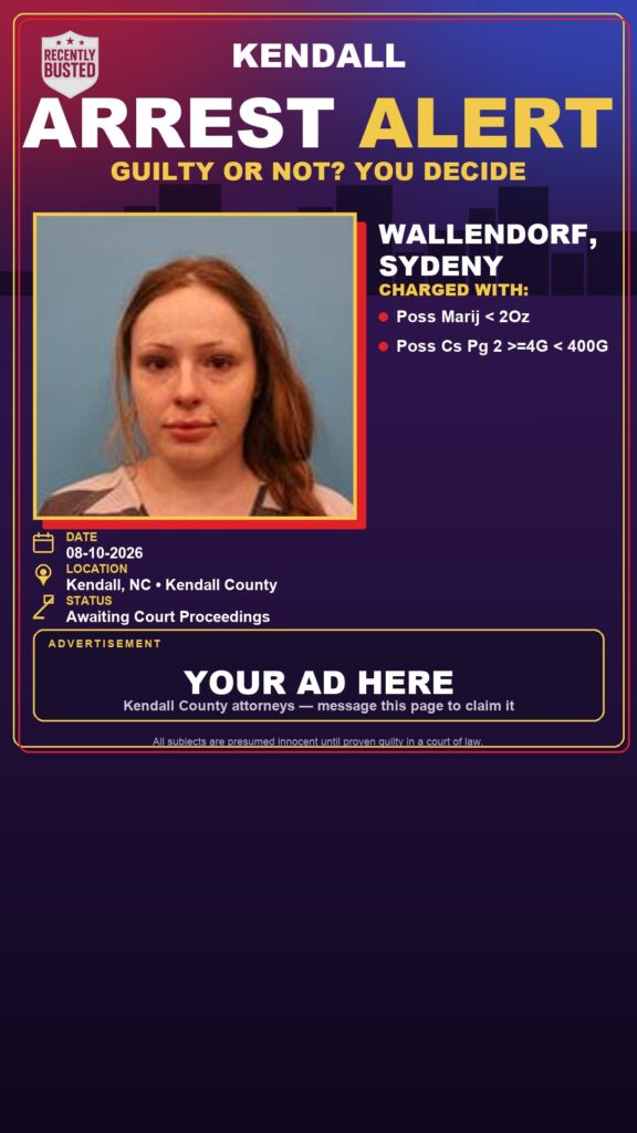 Arrest report — Wallendorf, Sydeny