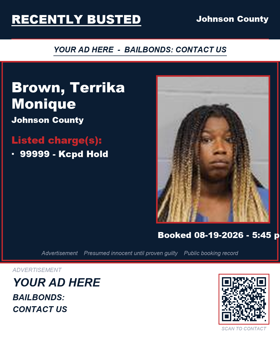 Arrest report - BROWN, TERRIKA MONIQUE