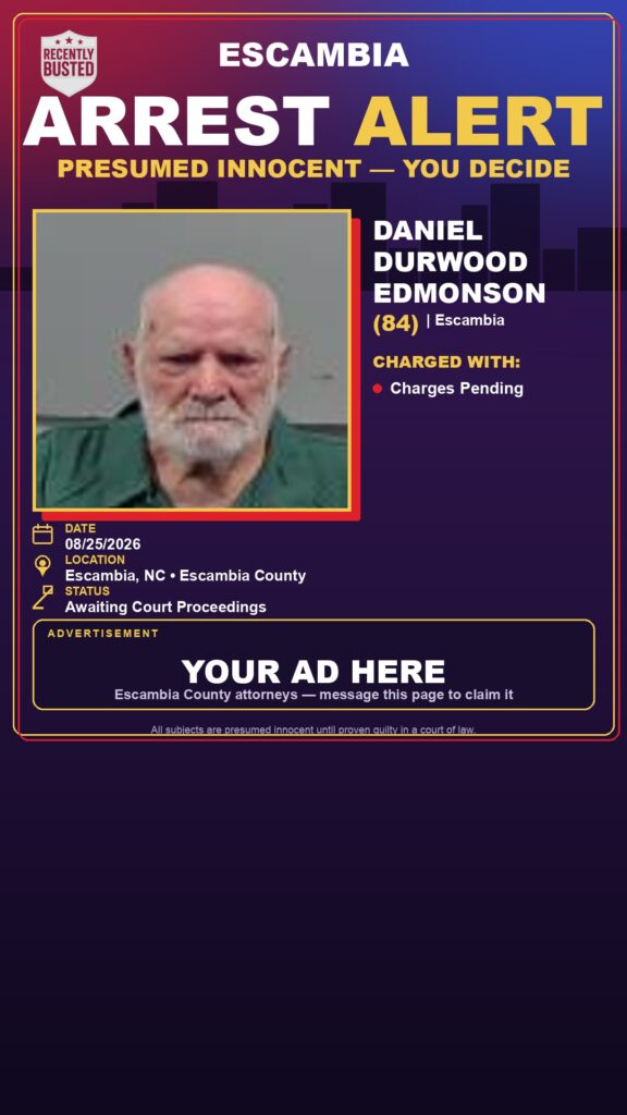 Arrest report - Daniel Durwood Edmonson