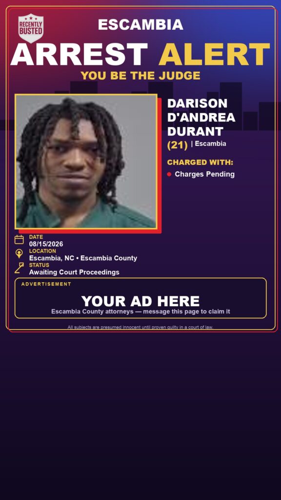Arrest report - Darison D’Andrea Durant
