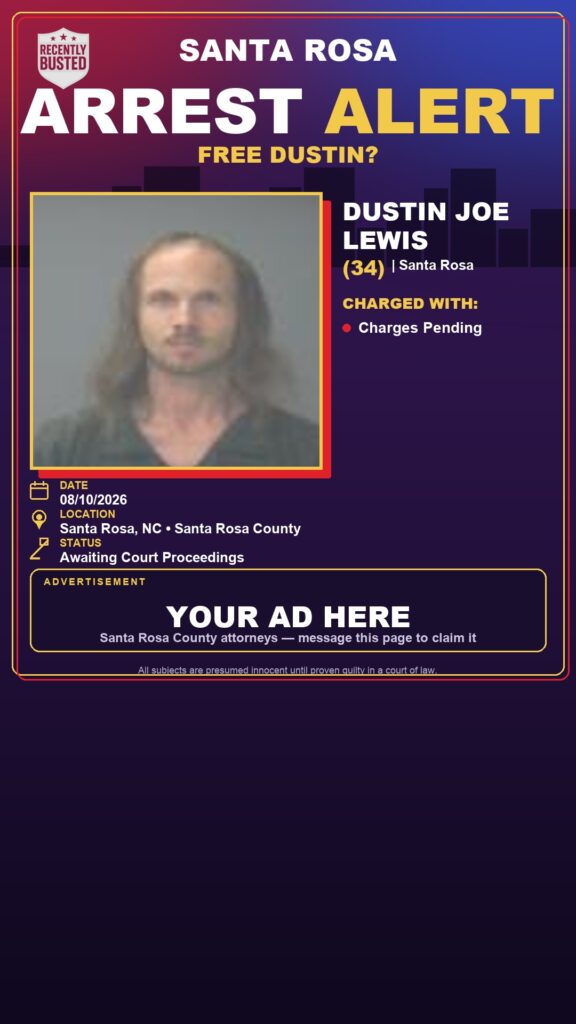Arrest report — Dustin Joe Lewis