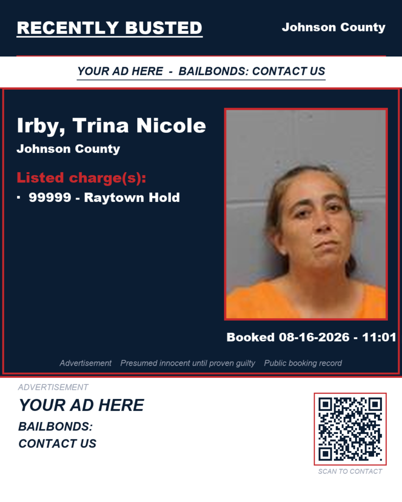 Arrest report — IRBY, TRINA NICOLE