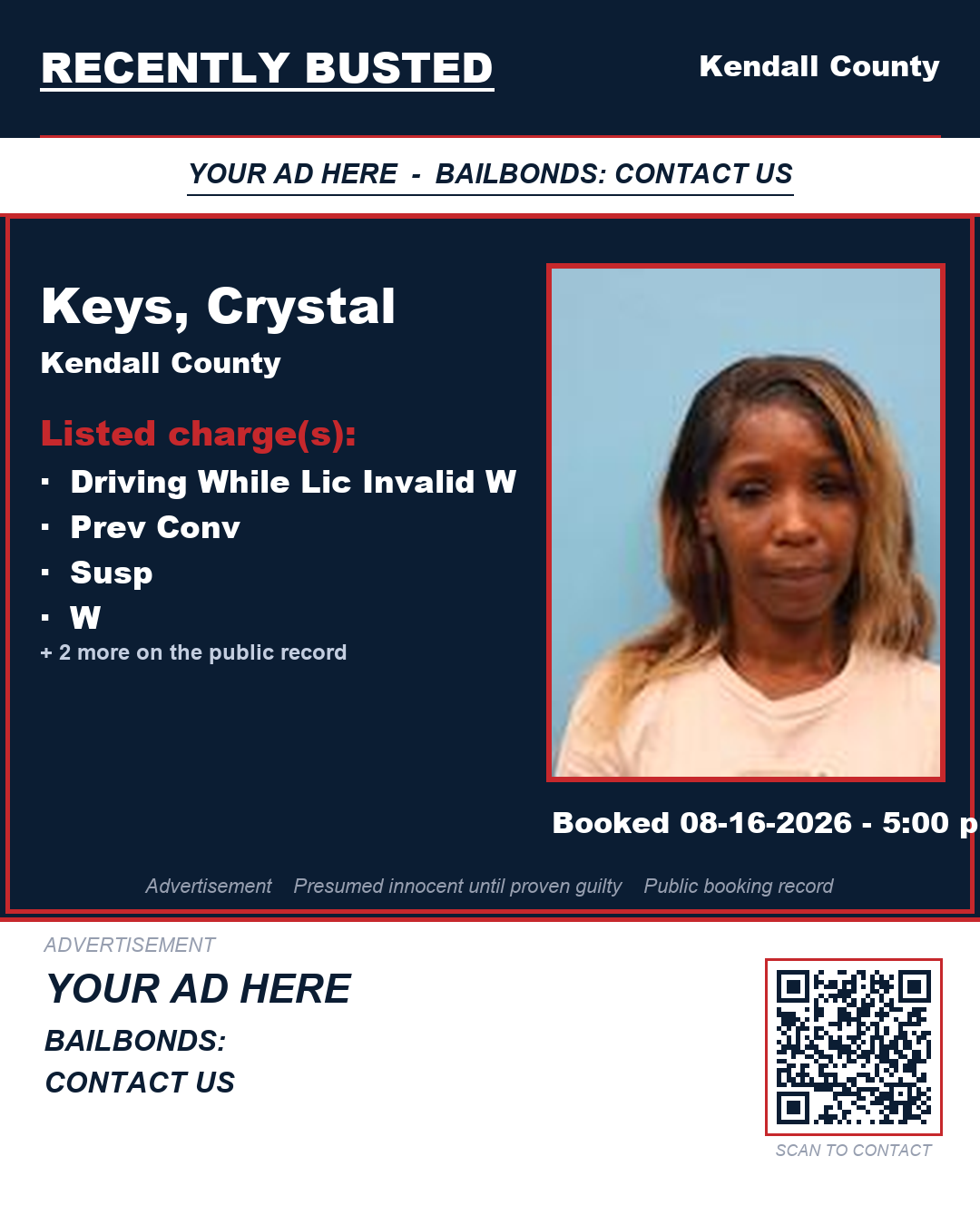 Arrest report - Keys, Crystal