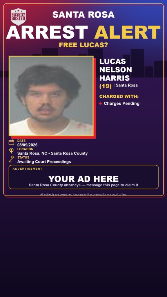 Arrest report — Lucas Nelson Harris