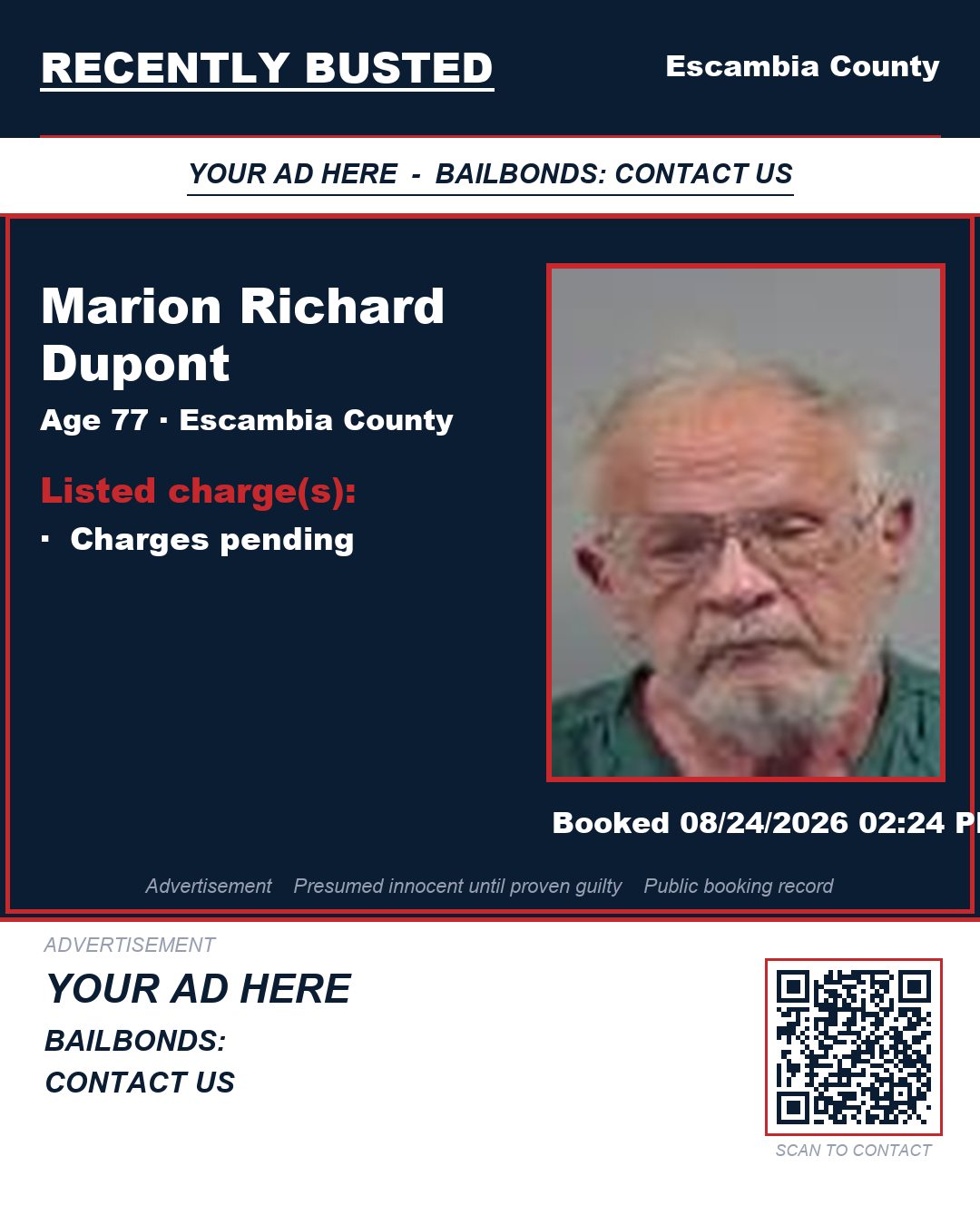 Arrest report - Marion Richard Dupont