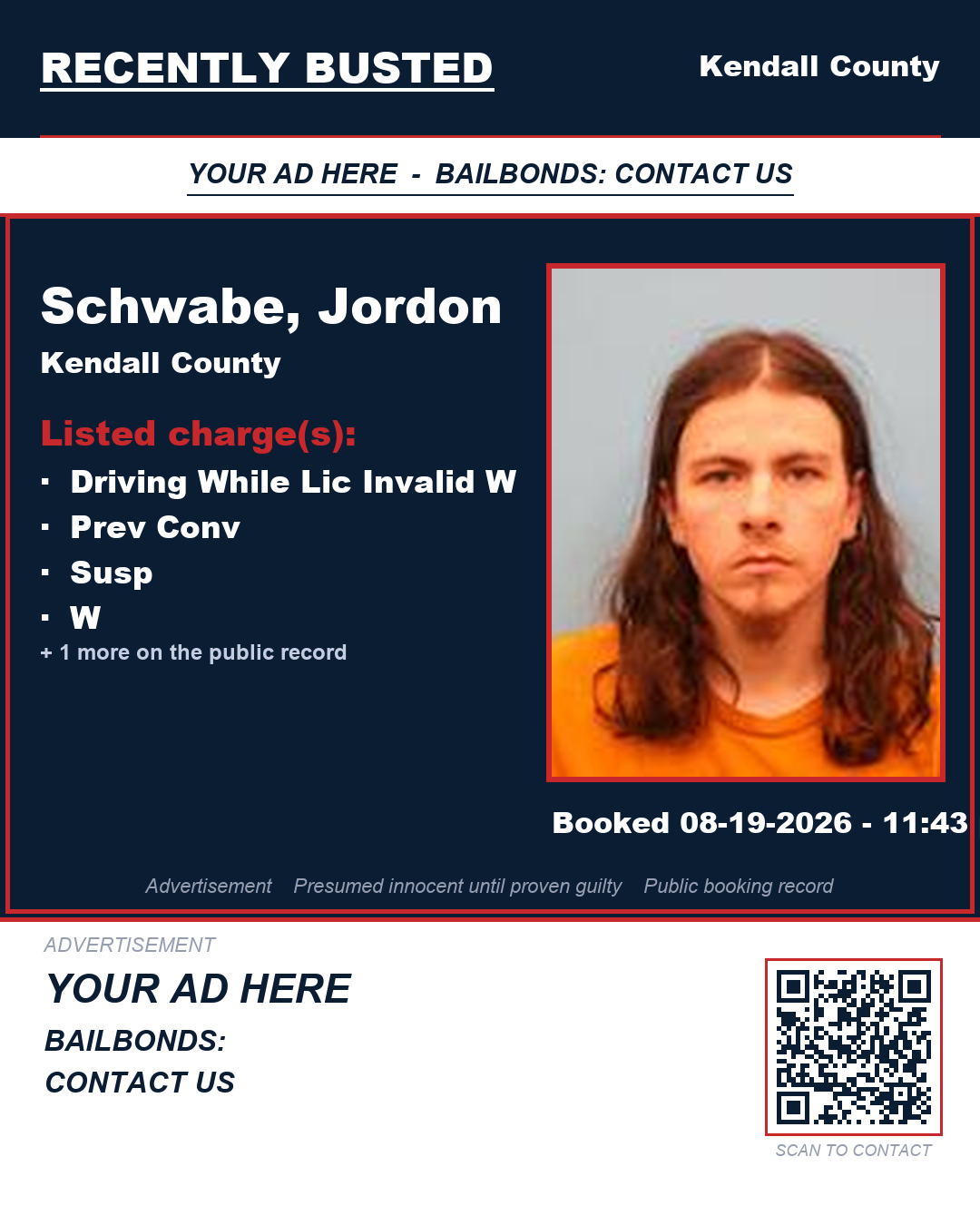 Arrest report - Schwabe, Jordon