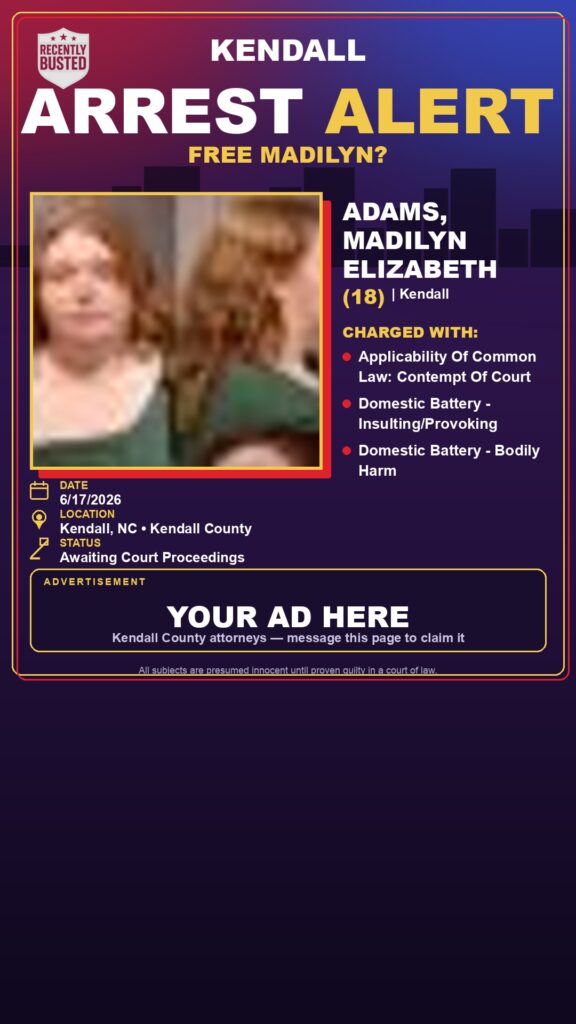 Arrest report — ADAMS, MADILYN ELIZABETH