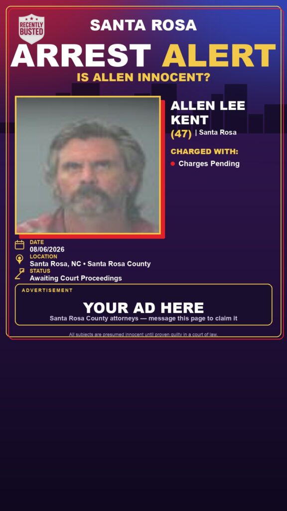 Arrest report — Allen Lee Kent