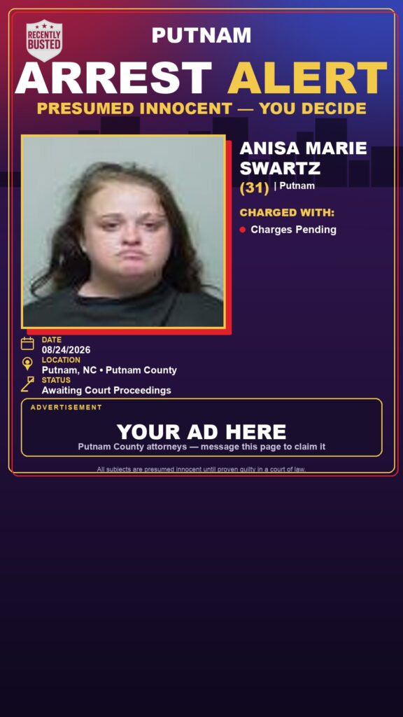 Arrest report - Anisa Marie Swartz