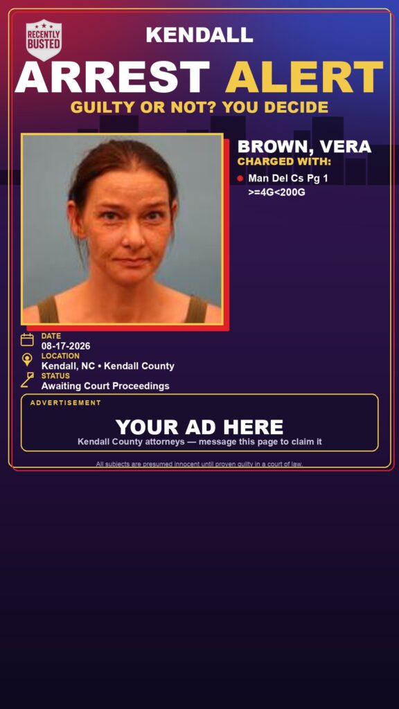 Arrest report — Brown, Vera