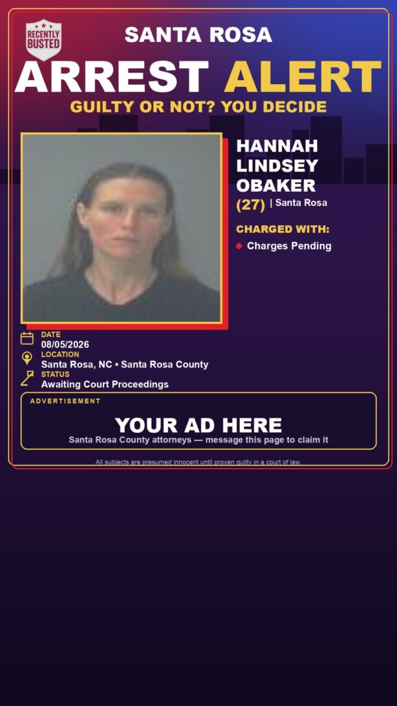 Arrest report — Hannah Lindsey Obaker