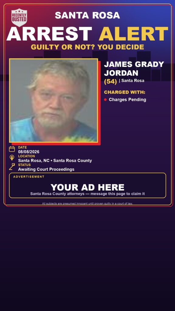 Arrest report - James Grady Jordan