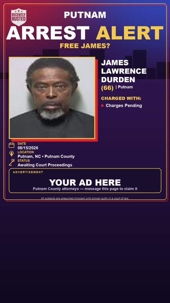 Arrest report - James Lawrence Durden