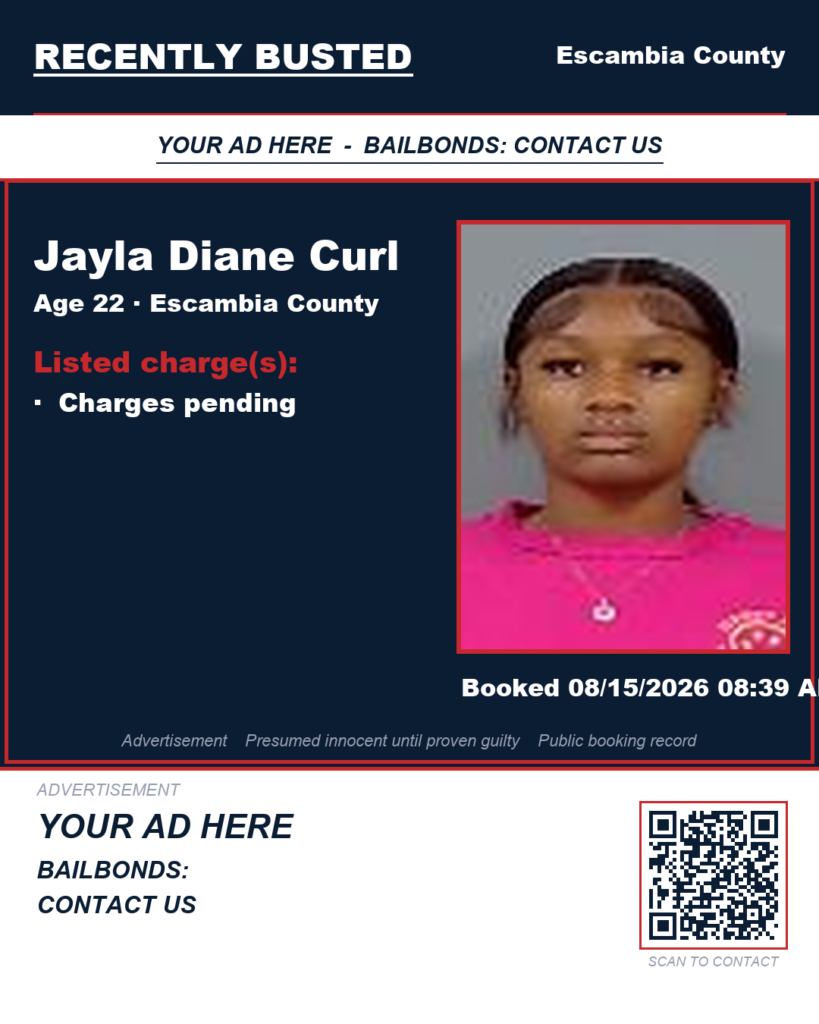Arrest report - Jayla Diane Curl