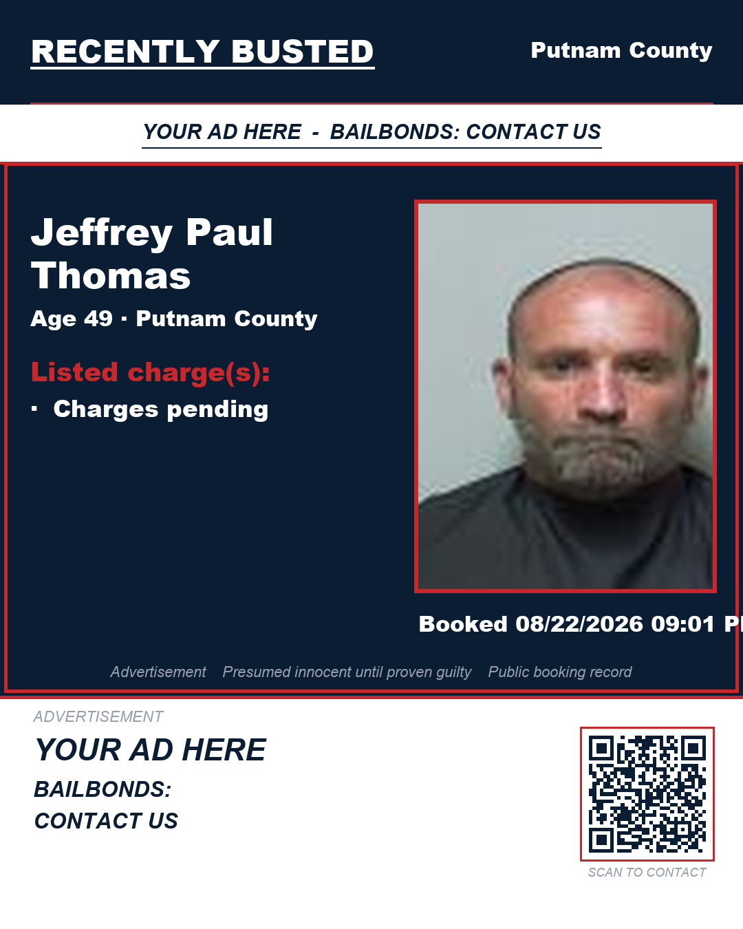 Arrest report - Jeffrey Paul Thomas