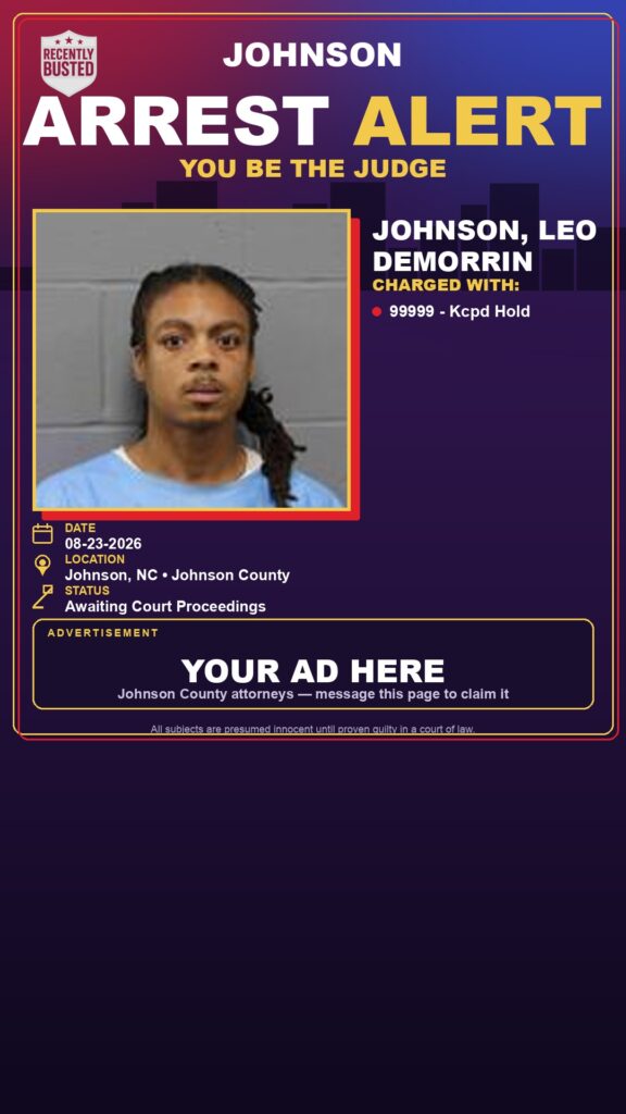 Arrest report — JOHNSON, LEO DEMORRIN