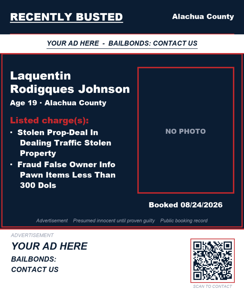 Arrest report — Laquentin Rodigques Johnson