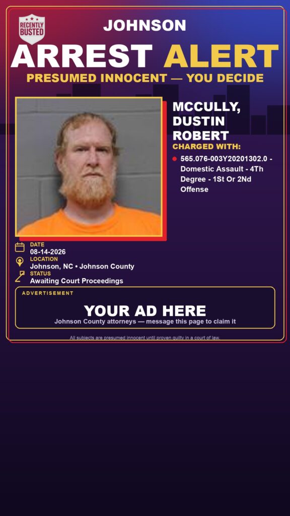 Arrest report — MCCULLY, DUSTIN ROBERT