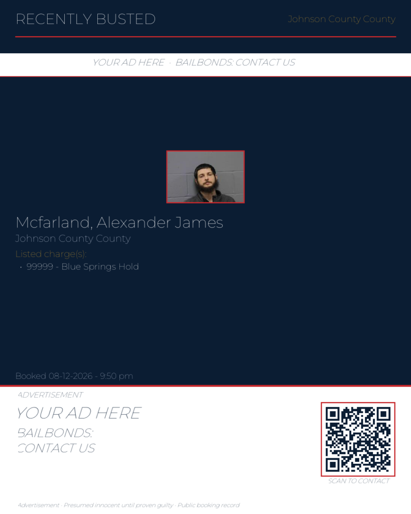 Arrest report — MCFARLAND, ALEXANDER JAMES