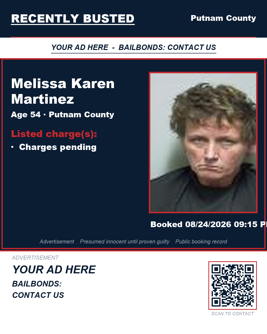 Arrest report - Melissa Karen Martinez