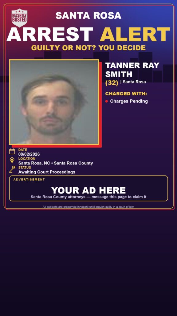 Arrest report - Tanner Ray Smith