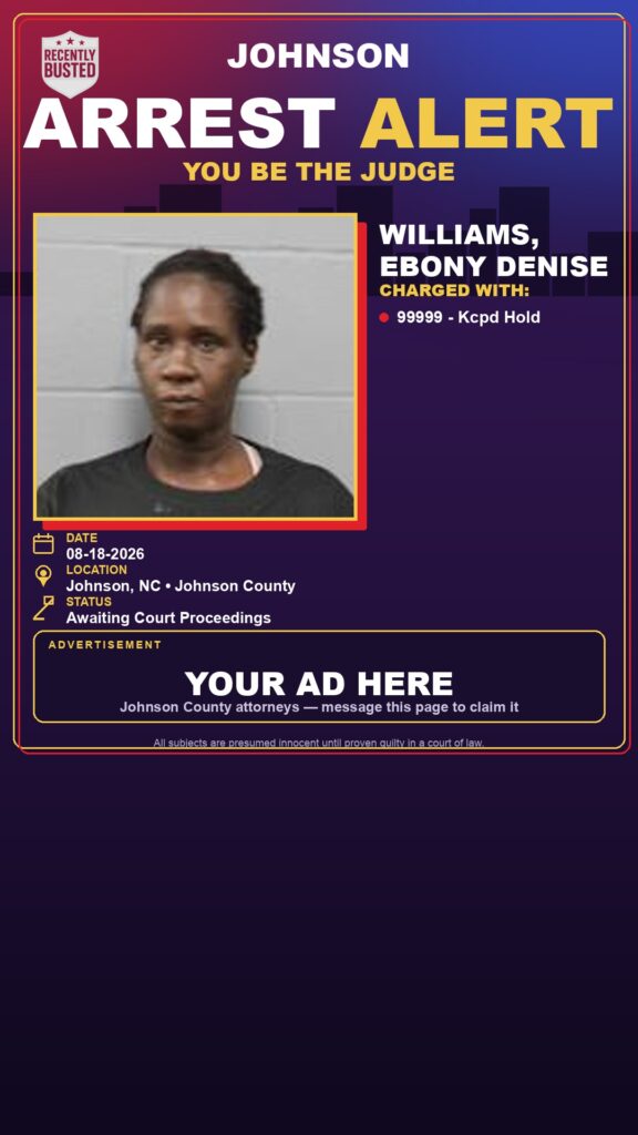 WILLIAMS, EBONY DENISE — arrest record card, Missouri