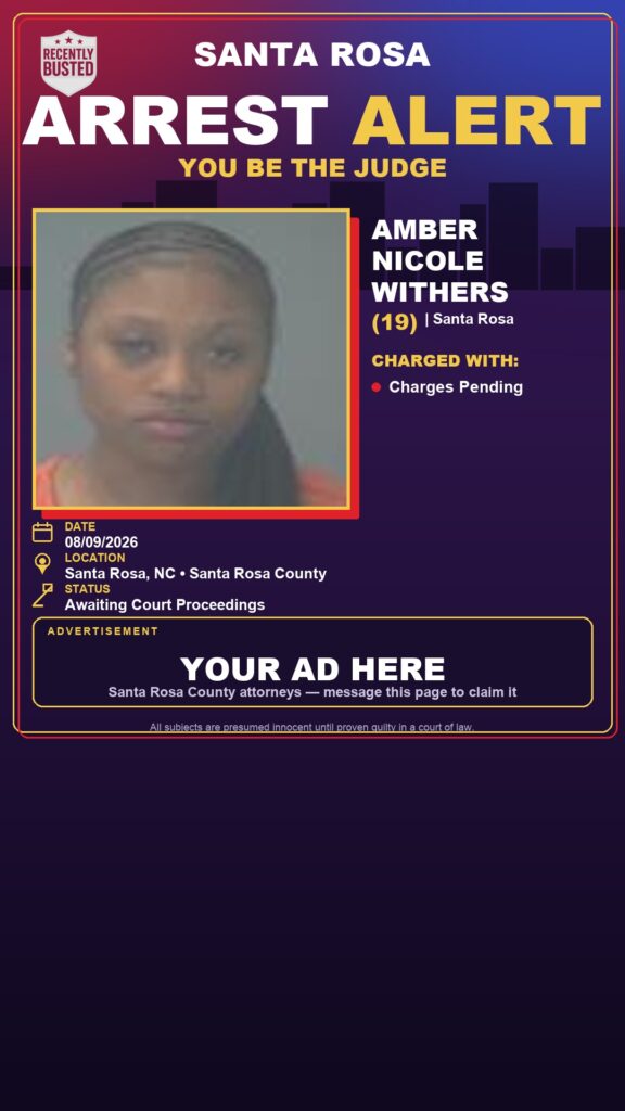 Arrest report - Amber Nicole Withers