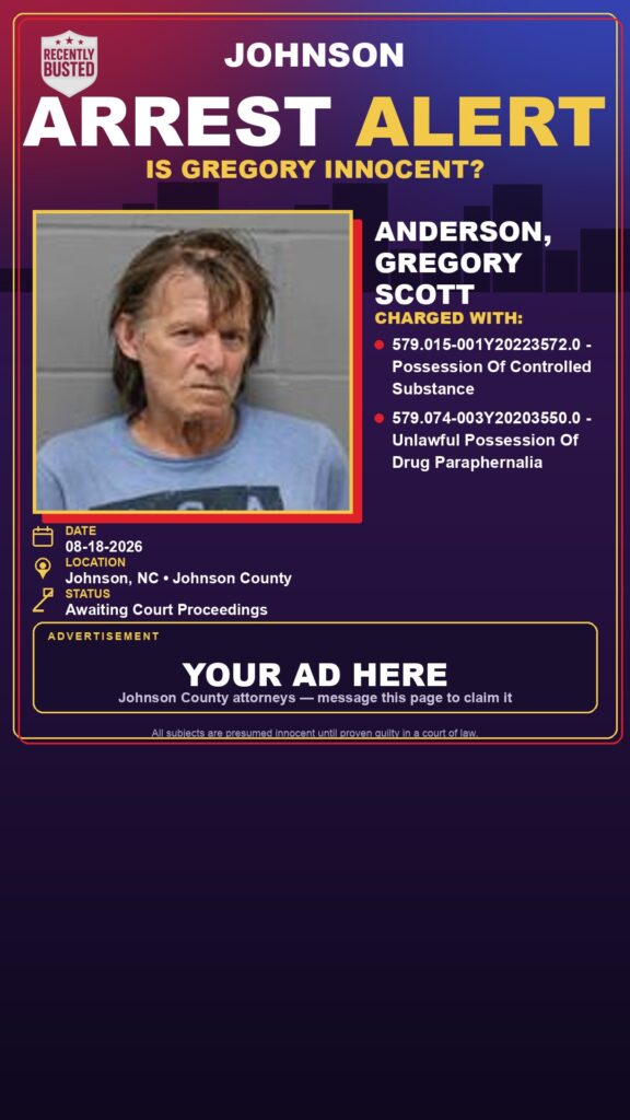 ANDERSON, GREGORY SCOTT — arrest record card, Missouri