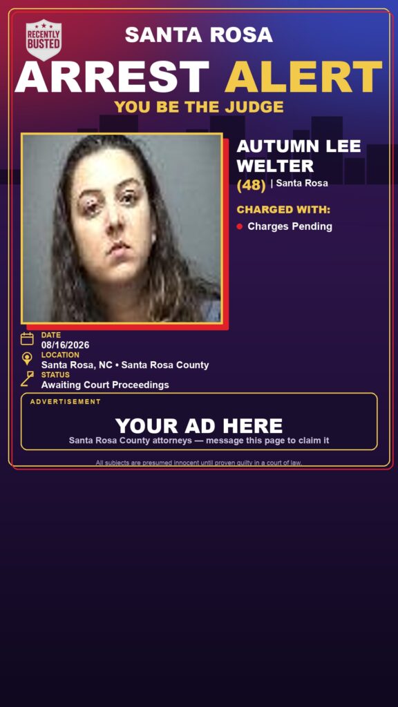 Arrest report - Autumn Lee Welter