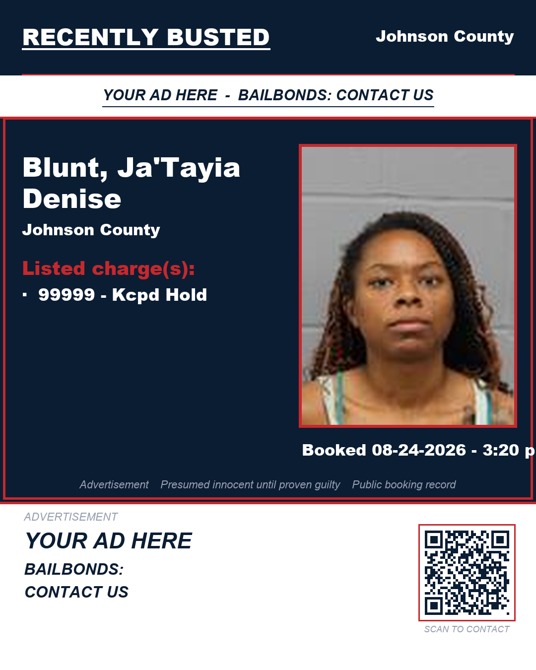 Arrest report - BLUNT, JA'TAYIA DENISE