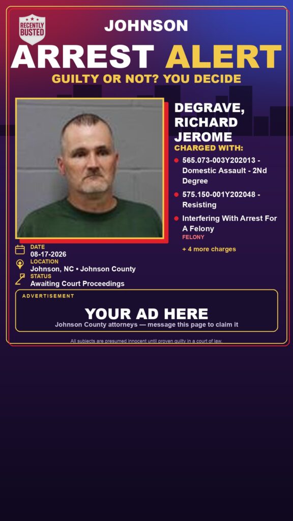 Arrest report — DEGRAVE, RICHARD JEROME