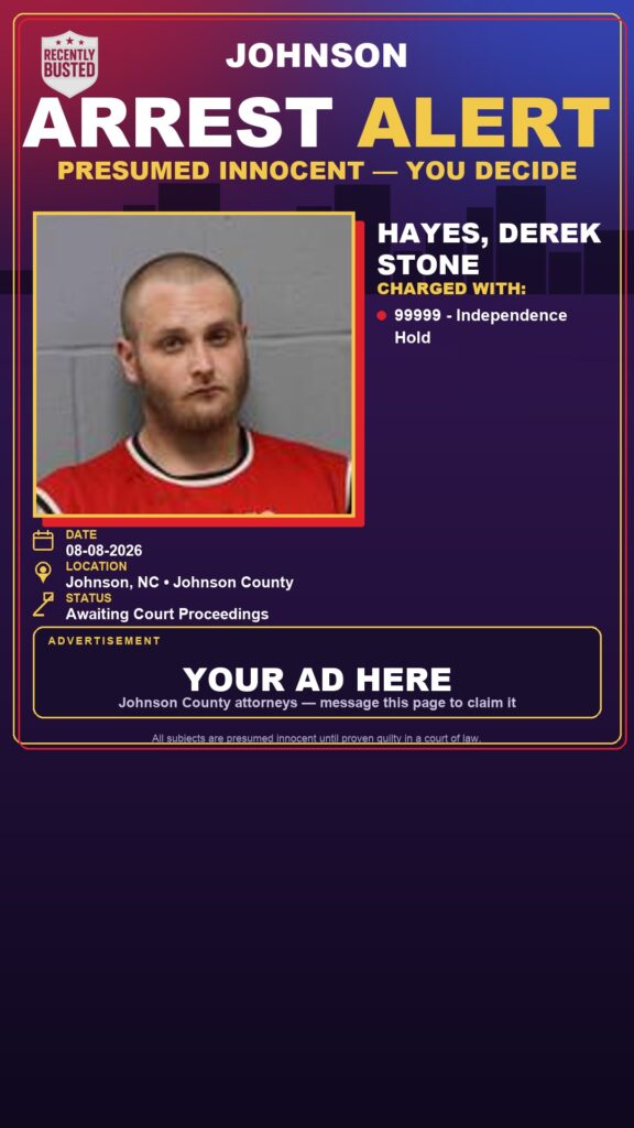 Arrest report - HAYES, DEREK STONE