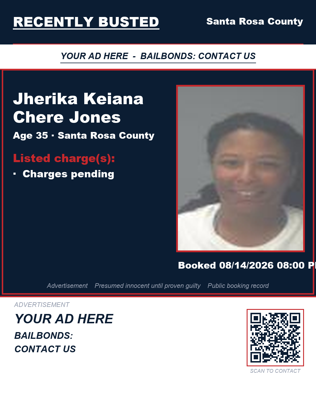 Arrest report - Jherika Keiana Chere Jones