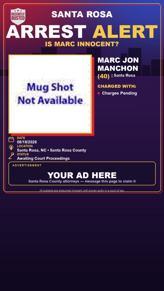 Arrest report - Marc Jon Manchon