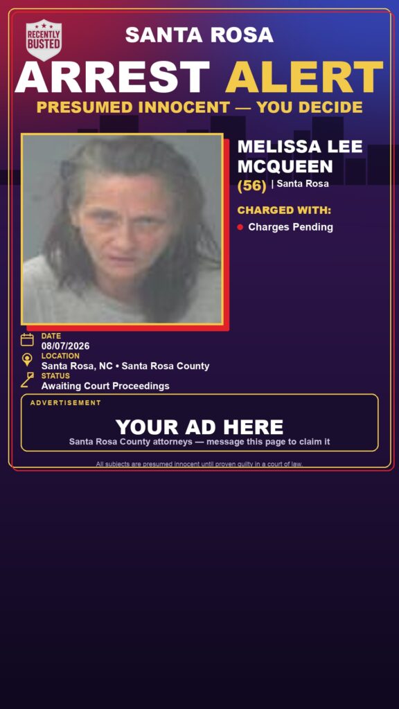 Arrest report - Melissa Lee Mcqueen