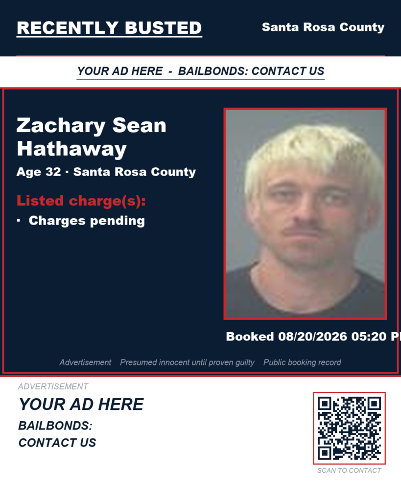 Arrest report — Zachary Sean Hathaway